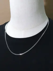 Men's Simple Stainless Steel Chain Necklace, Casual Fashion Jewelry for Daily Wear, Durable and Stylish Accessory for All Occasions