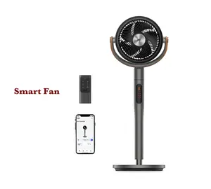 Smart Oscillating Floor Fans with Wi-Fi/Voice Control, Works with Alexa/Google, 6 Modes, 8 Speeds Pedestal Fan with Remote 43'' Quiet Standing Fan for Home Bedroom