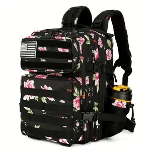 25L Peony Tactical Backpack for Women - Small Gym & Hiking Daypack with Bottle Holder