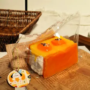 Double Egg Yolk Sandwich Squishy – Realistic Fake Bread Party Decoration Gift Decompression Squeeze gifts bf