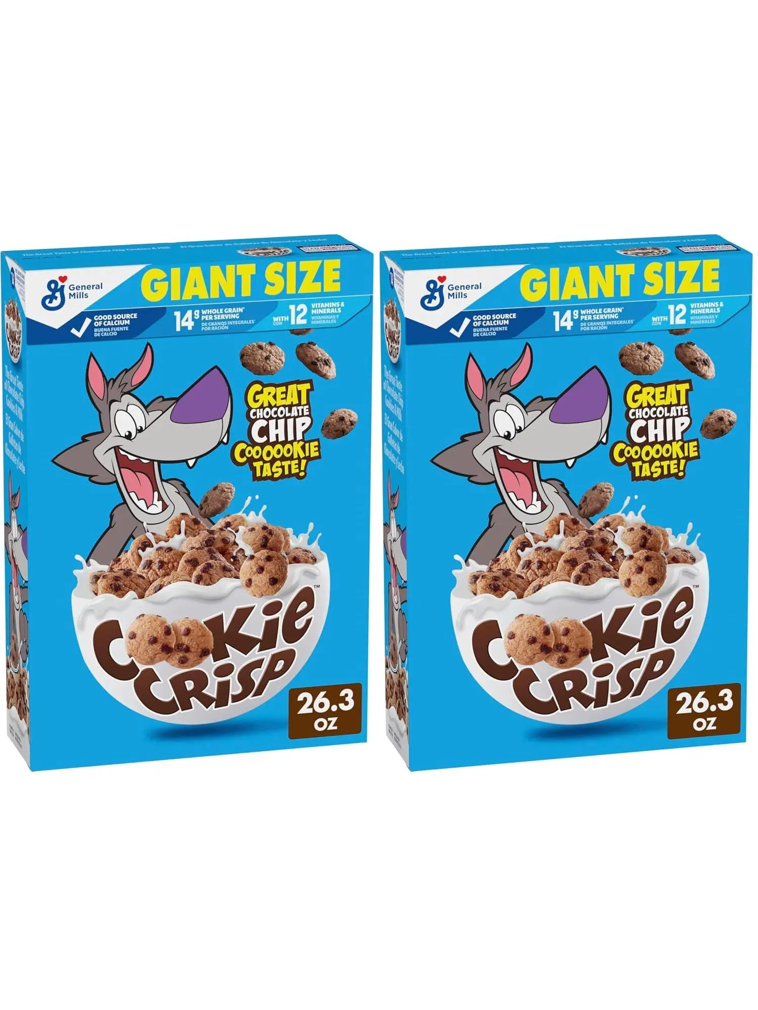 Cookie Crisp Chocolate Chip Cookie Breakfast Cereal, Family Size, 18.3 oz