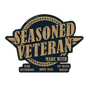 Seasoned Veteran Sticker