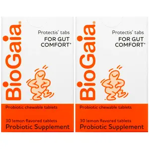 BioGaia, (2 Pack) Probiotic Supplement, Lemon Flavored, 30 Chewable Tablets