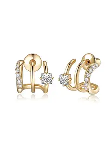 1 Pair Elegant Cubic Zirconia & Faux Pearl Stud Earrings For Women For Valentine's Day Wedding Gift