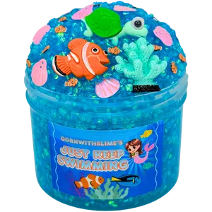 Just Keep Swimming 8oz Slime Bingsu Texture Scented Pineapple Mango