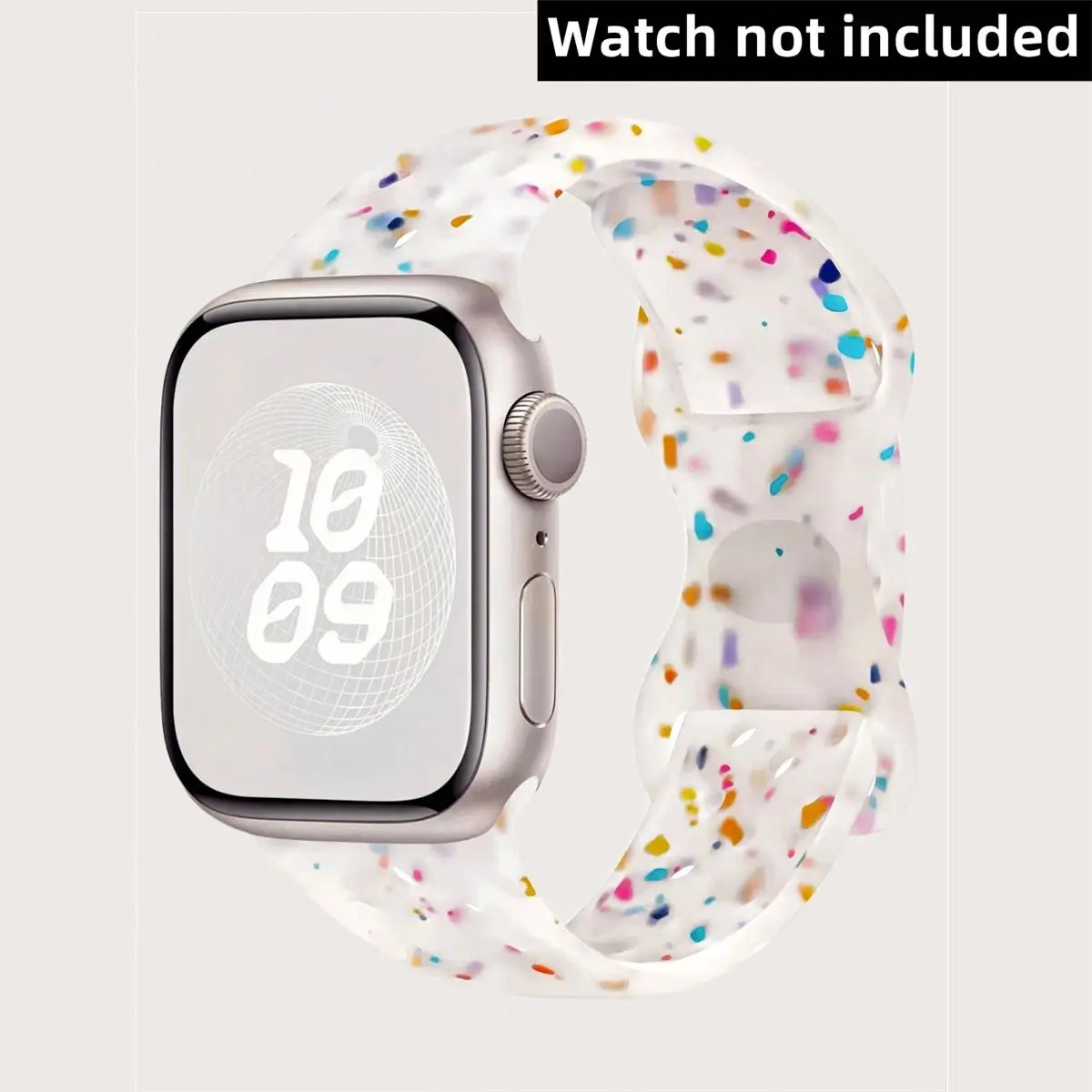 Colorful Silicone Watch Band (Band Only), Fashionable Replacement Watch Band for iWatch Ultra S10 9 8 7 6 5 4 3 2 1 SE SE2 Ultra2, Smart Watch Accessories