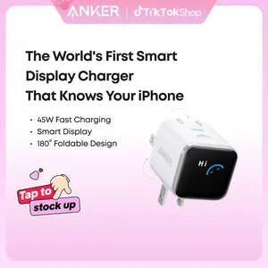 [Spotlight Live] Anker Smart Display Charger, Anker Nano 45W Fast Charging USBC Charger with Smart Recognition, Built-In Care Mode, Compact with 180° Foldable Plug, for iPhone 17/16/15 Series, MacBook, Apple Watch summervibes
