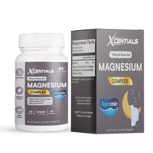 Xcentials Magnesium Complex - Scientifically Proven Supplement for Healthy Bones Muscles & Nerve Functions - Potent Dose for Relaxation & Stress Reduction - Aquamin Formula