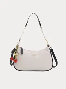 Women's Elegant PU Saddle Bag, Colorblock Design, Zip Closure, Top Handle & Shoulder Strap, Perfect for Office, Travel, Outdoor Activities, Fashionable Crossbody Bag