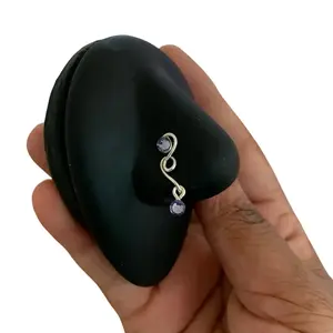 LAVENDER LOVE Nose Cuff with Dangle Non-Piercing Jewelry in Silver Gold Copper & Bronze Tarnish Resistant Wire Fashion AccessoryLove