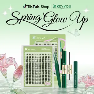 KEYYOU Angle A09 Lash Clusters  Invisible Band Waterproof Long-Lasting Lashes for Natural Voluminous Look Easy Application Ideal for Daily Wear and Special Occasions TikTok Shop SpringGlowUp