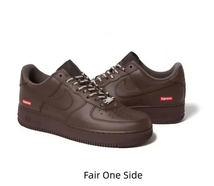Dark Brown Low Top Skate Sneakers Lace Up Platform Casual Shoes Smooth Leather Upper Small Red Side Label Non Slip Rubber Outsole Minimalist Street Daily Walking Footwear