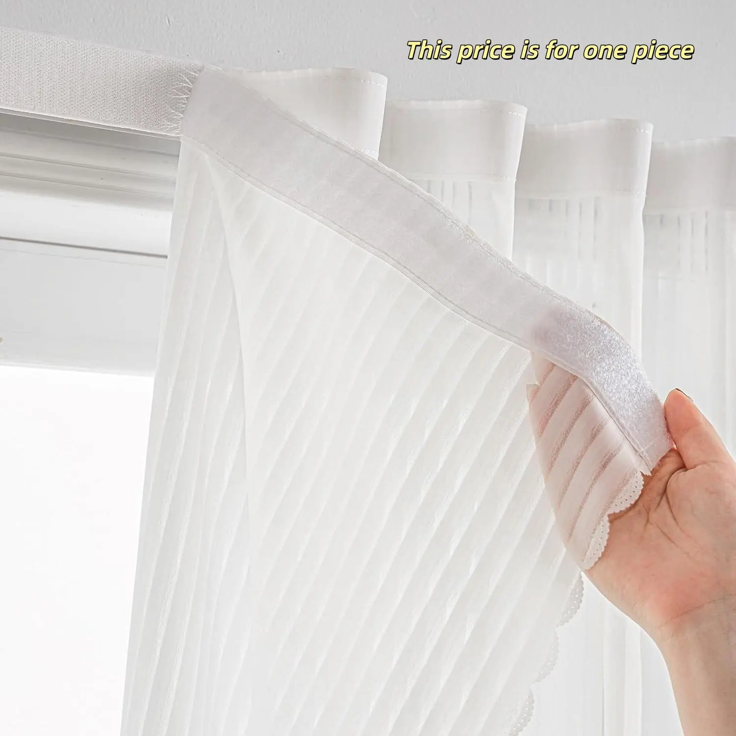 1PC Japanese Style Vertical Blinds Self-Adhesive Sheer Curtain, Suitable for Living Room Bedroom, Portable No Drilling Venetian Blind Easy Install Curtain