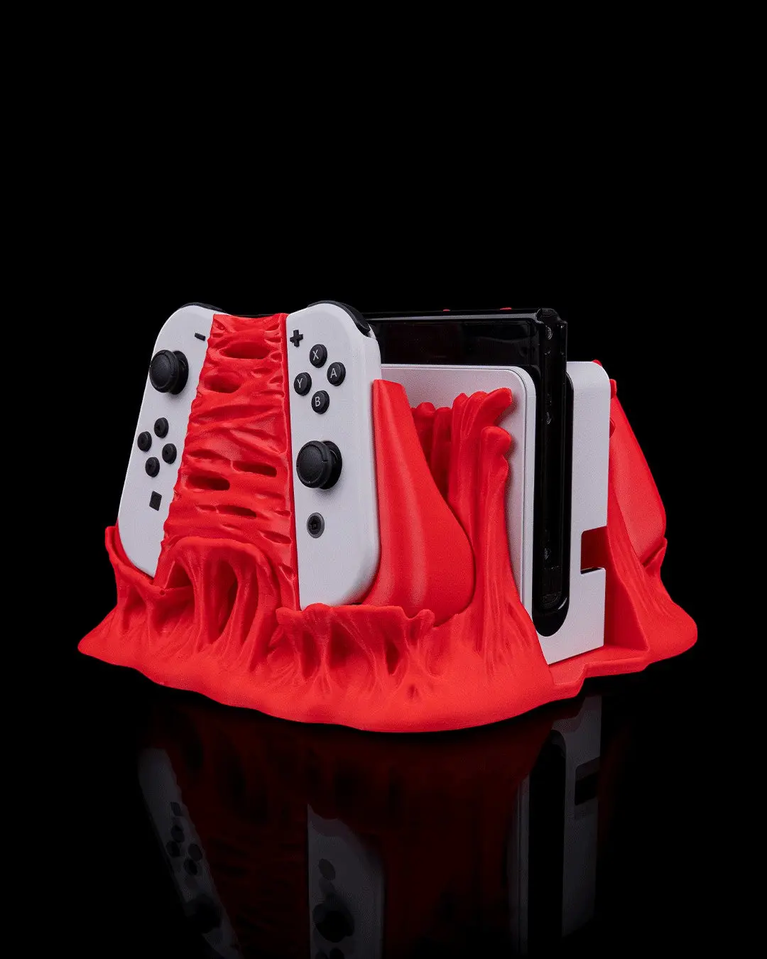 Nintendo Switch Console Protection Accessories Bundle - Dock Cover, Controller Holder, Joystick Protectors (Compatible with OLED Model)