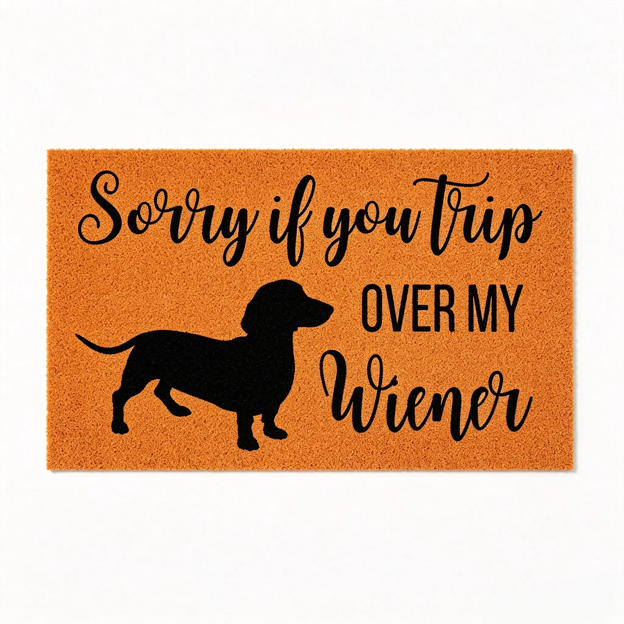 Funny Wiener Dachshund Quote Welcome Doormat - Decorative Non-slip Indoor Front Door Household Textile Mat