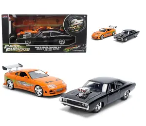 Jada 1:24 Fast & Furious DOM's Dodge Charger R/T & BRIAN's Toyota Supra Twin Pack Model 37542-P13