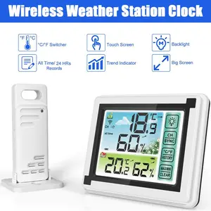 Digital LCD Hygrometer Thermometer Indoor Outdoor Thermohygrometer Mini Wall Mount Temperature Humidity Monitor for Home Office Greenhouse Garage Bedroom