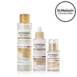 [Dr.Melaxin Official] White Rice 3-Step Glass Skin Set | With Niacinamide, PDRN & Rice Bran Water for a Radiant Korean Glow