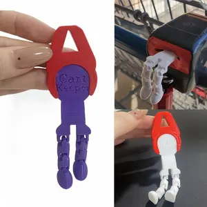 Creative Shopping Cart Keychain Set, Durable Plastic Material, Cute Design, Reusable Grocery Store Lock Tool, Convenient, Perfect Gift