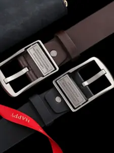 Men's PU Belt with Adjustable Alloy Buckle, Reversible Vintage Design, Durable for Outdoor Sports, Daily Training, Baseball, Softball, Golf, Adjustable Belts