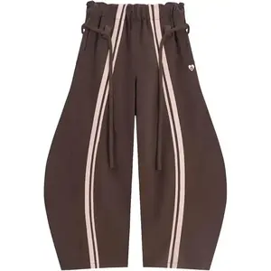 Stripe Super Baggy Sweatpants Oversized Barrel Pants Vintage Wide Leg Elastic Waist Lantern Trouser Unisex