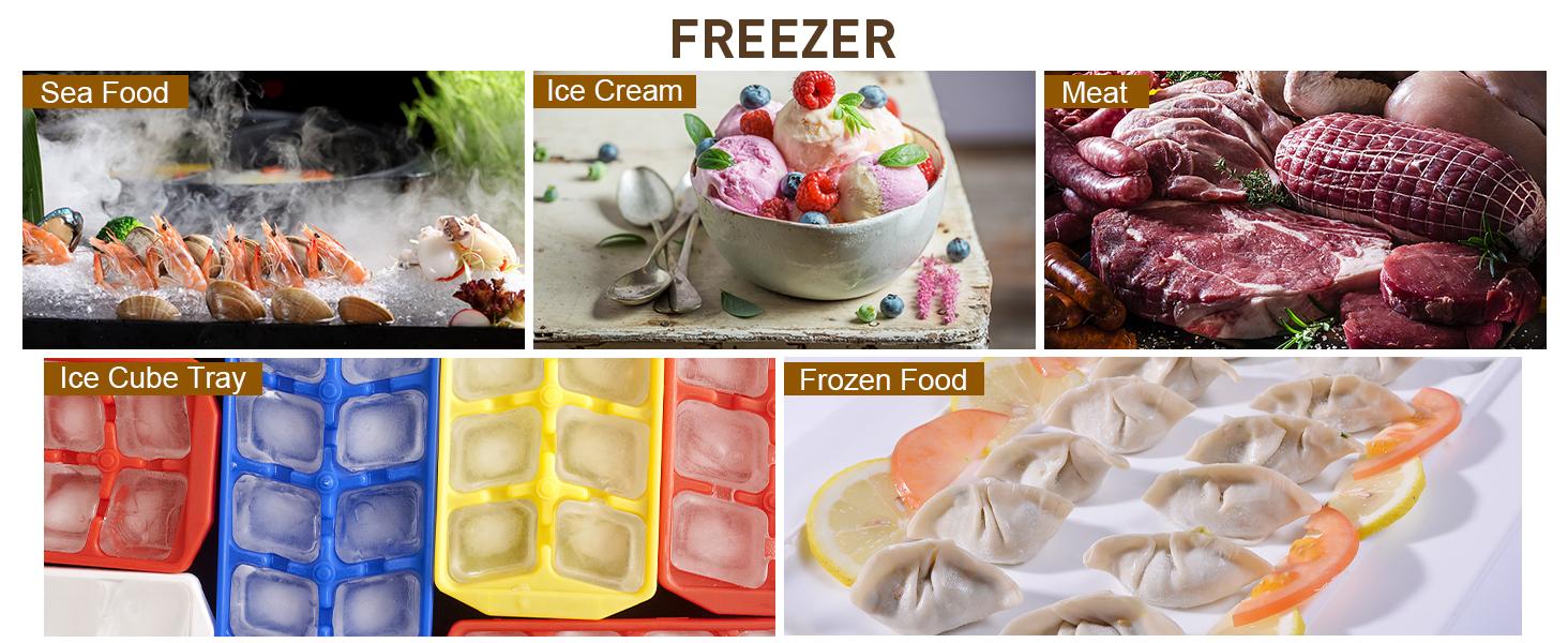 Mini Fridge with Freezer, 3.3 Cu. Ft. Double-Door Small Refrigerator with Adjustable 7-Level Thermostat & Separate Freezer, Dorm Fridge Compact for Kichen, RV, Office, Apartment, Silver mini fridges mini fridge