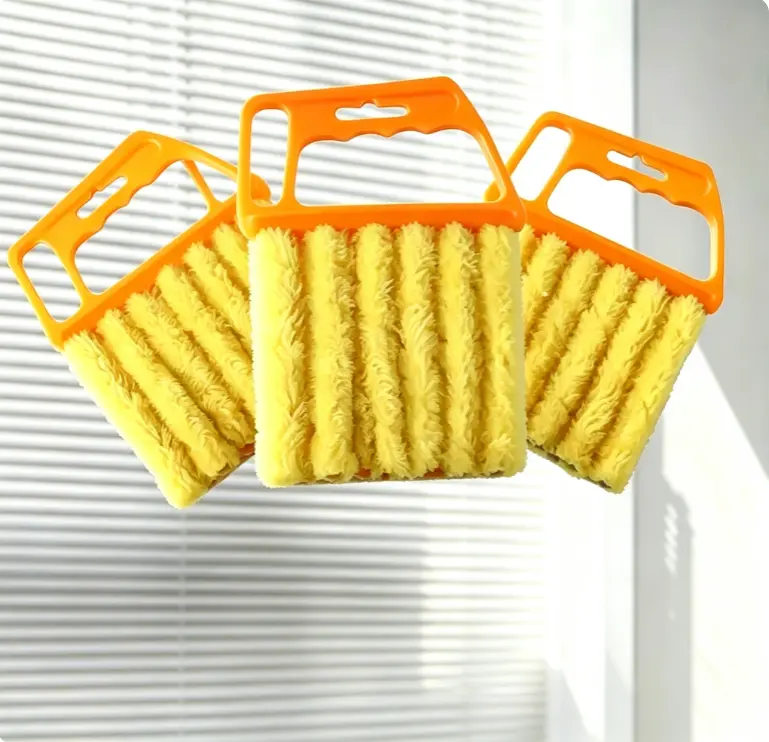 Window Cleaning Brush, 3 Count Washable Window Cleaning Brush with Microfibers Handle for Effortless Dust Collection and Blinds Cleaning for Office and Home, Home Cleaning Tool, Household Cleaning Tool, House Cleaning Tools