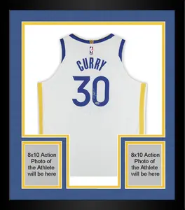 Framed Stephen Curry Golden State Warriors Autographed Nike White Association with Patch Authentic Jersey - Fanatics Authentic Certified