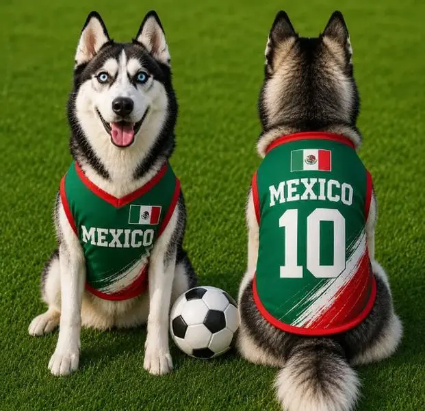 Print Mexico Pet Soccer Jersey, Football Pet Jersey, Soccer Outfit for Dogs Cats, Gift for Dogs Cats