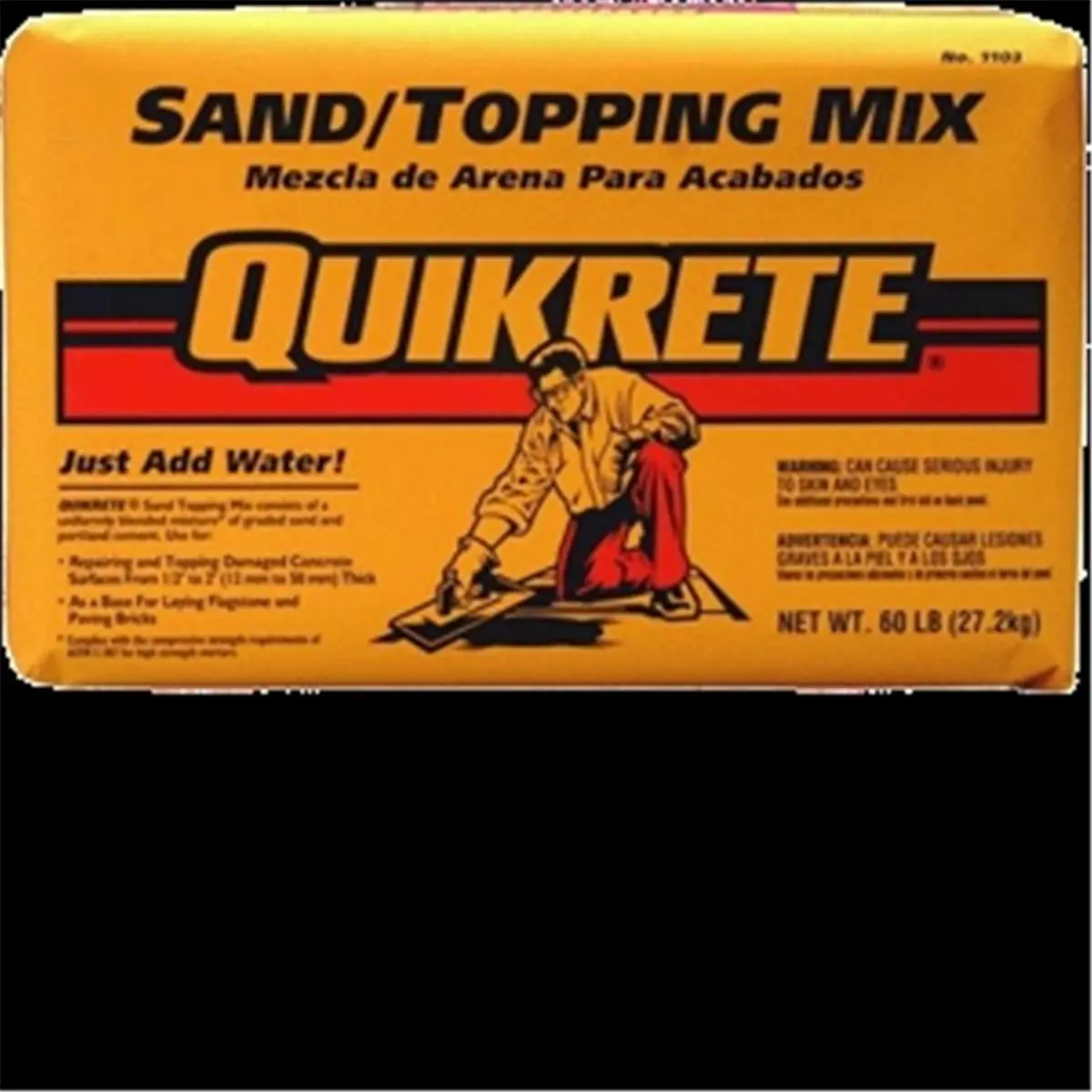 212 MAIN Quikrete 1103-60 60 lbs. Sand Mix - Repair Mix, Sand Blend for Crack Repair, Thick Filling Applications