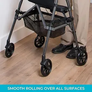 Walker 6 in. Replacement Wheels Smooth Rolling High Quality Rubber, Set of 2