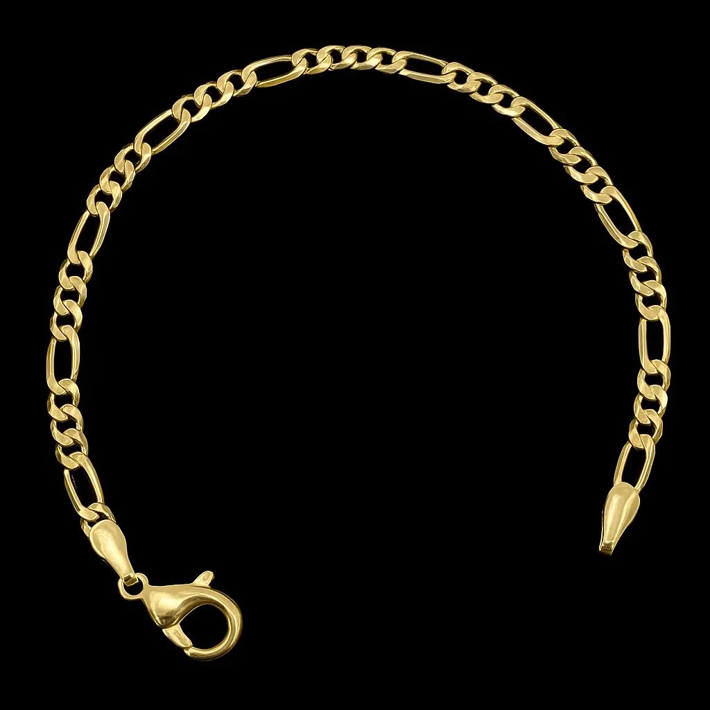 Kids Figaro Bracelet for Boys Girls 5.75" 3mm - Fashion Elegant Casual Bracelets for Kids - Everyday Wear Use Anniversary Birthday Gifts