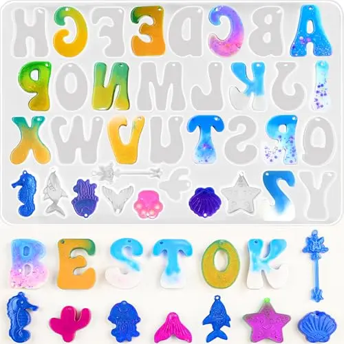 1PCS Ocean Alphabet Molds with Hole
