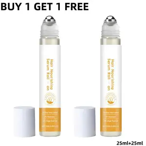 BUY 1 GET 1 FREE Advanced Hair Density Roll-On Serum 25 ml | 5% Saw Palmetto, 3% Rosemary, 1% Caffeine Herbasome & 3% Fenugreek | Scalp Serum for Reduced Hair Fall | Men & Women，#SummerWins #DealsForYouDays