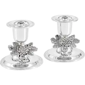Shabbat candlesticks candle holders silver plated 2 candlesticks set single