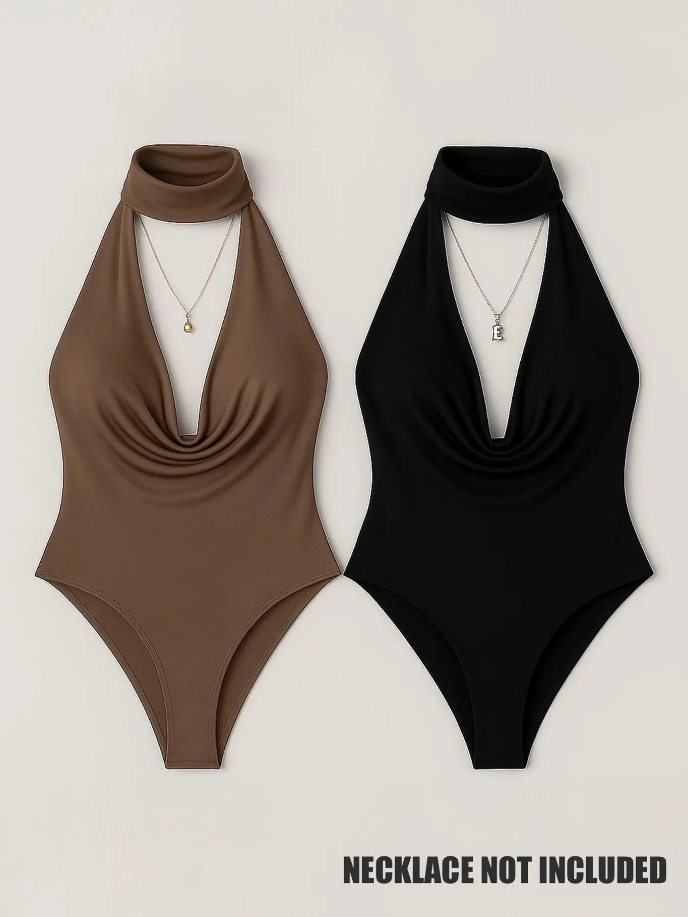 Women's Summer Fashion Backless Bodycon Jumpsuit Set, Sexy V-Neck Sleeveless Top, Slim-Fitting Elegant, 2 Piece Bodysuit