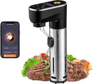 1300W Sous Vide Cooker,WIFI Sous Vide Machines,Immersion Circulator,Precision Cooker,Recipes,Accurate Temperature and Time Control,IPX7 Waterproof,Ultra Quiet,Fast Heating,APP Recipes Timer Home Appliances