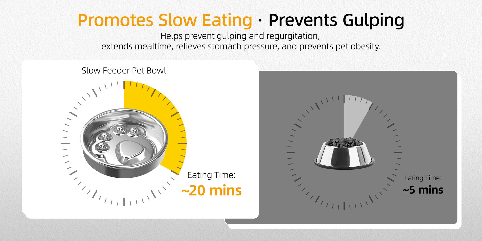 Slow Feeder Dog Bowl - 2 Cups Stainless Steel Dog Slow Feeder Food Bowl, Metal Non-Slip Lick Plate,Puppy or Cat Food Holder,Pet Supplies,Puzzle Maze Dish for Small & Medium Sized Breeds#Summervibes #petlovers