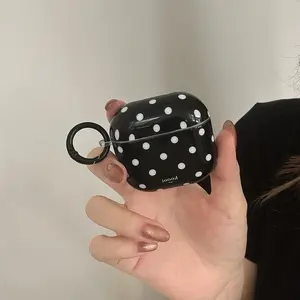 Polka Dot Ring Earphone Case for Apple AirPods Pro 3/2/4, Fashionable Women's Earphone Case, Simple Design, Model Xinghao