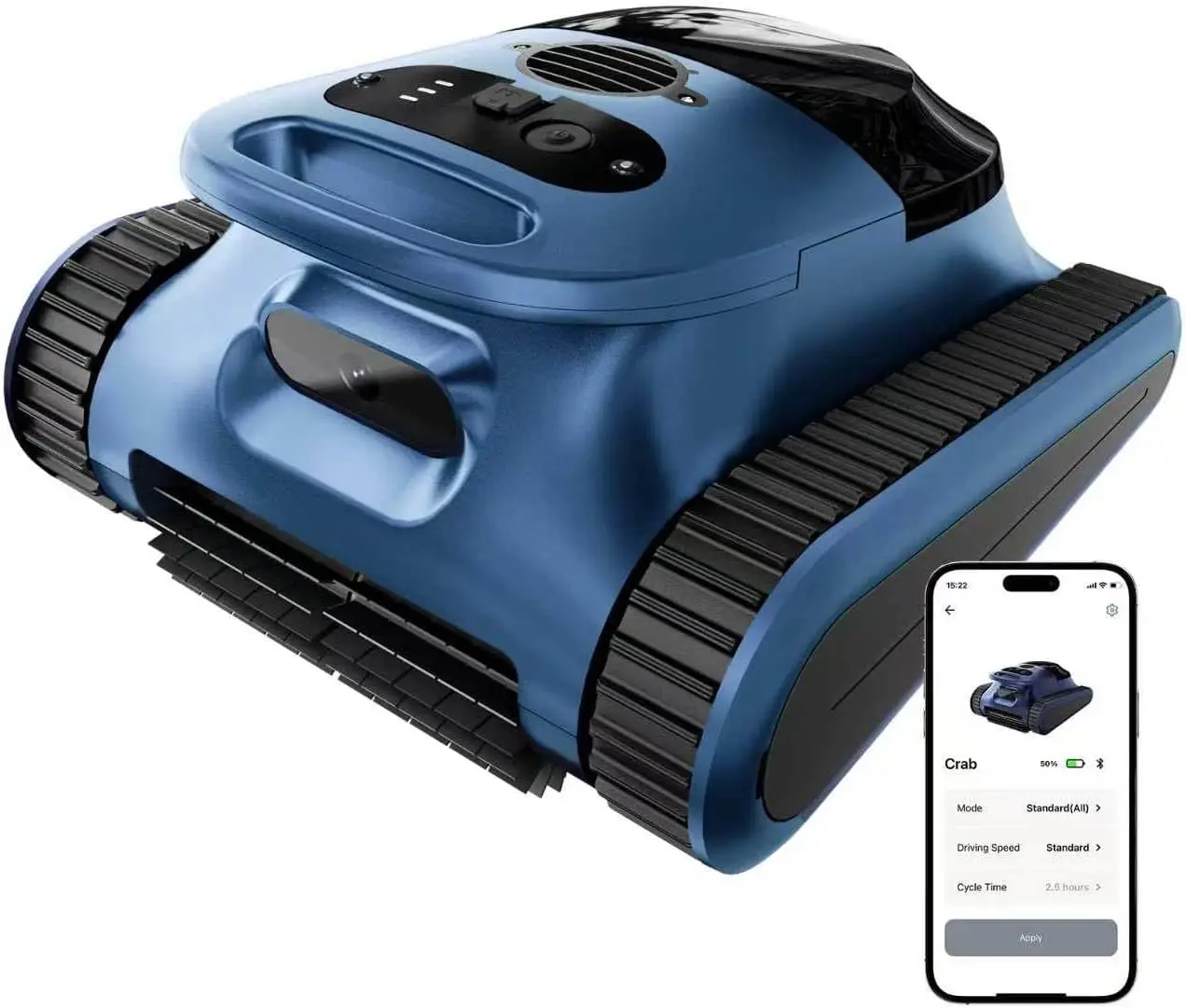 Robotic Pool Cleaner - Pool Vacuum 180W Brushless Motor, 45,000Pa Suction, Wall Climbing, AI-Powered Path Sonar Navigation, 3 Modes Robot for Inground & Above-Ground Pools Up to 2150 Sq. Ft