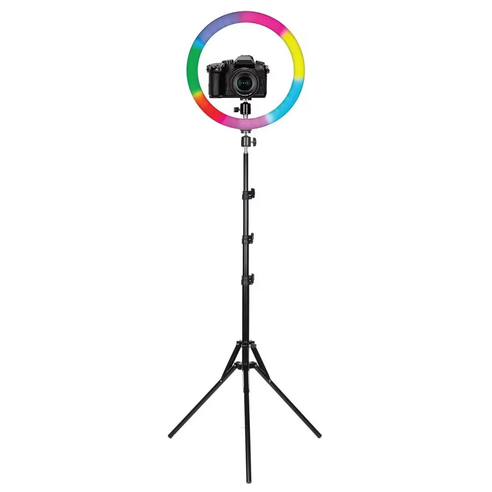 Sunpak 12” RGB Ring Light Pro w/ Stand Multi Color LED Light for Video Recording