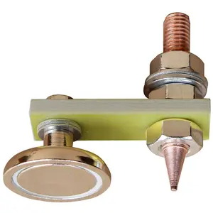 1pc Metalworking Welding Magnet Head, Magnetic Welding Support Clamp, Magnetic Ground Clamp Metal Plate, Welding Support Tool Accessories, Heavy Duty, Welding Accessory