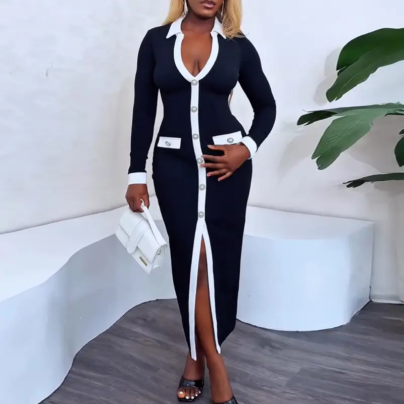 wedding guest long dresses Long Sleeves V Neck Ankle Length Chiffon Wedding Guest Dresses, Plum main image 0