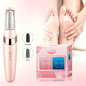 Rechargeable Electric Foot Callus Remover, Pedicure Tool with 2 Bottles of Moisturizing Cream, Perfect Combo for Dead Skin Removal and Skin Care