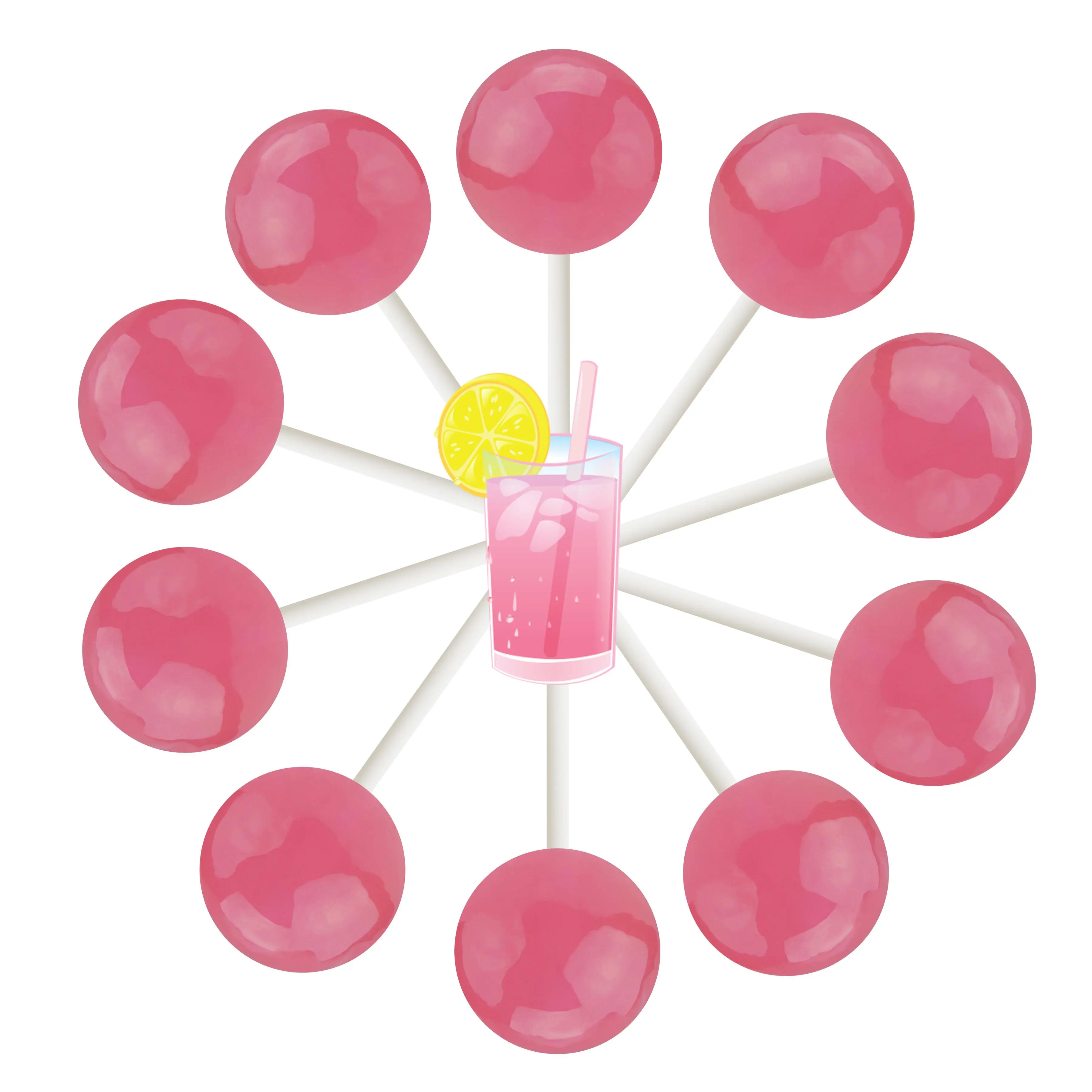 10ct. Pink Lemonade Lollipop Bag 10ct. Pink Lemonade Lollipop Bag