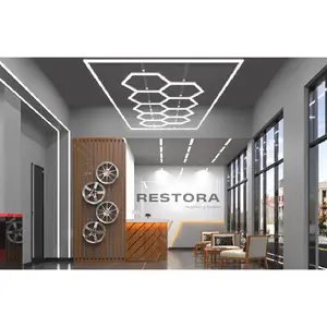 8' x 15' 11" - LED Hexagon Light Panel (9 Hexagons w/ Border)
