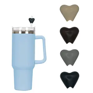 Lipzi Silicone Tips for Anti-Wrinkle Drinking Straws Compatible with Stanley 40 oz Tumbler Straws 4 Pack Safe Durable Food-Grade Silicone Eco-Friendly Gift Drinkware Glass Reusable Stylish