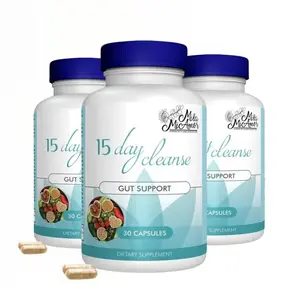 Mila McAnner 15 Day Cleanse Gut and Colon Support Caffeine Free Advanced Formula with Senna Cascara Sagrada Psyllium Husk Non-GMO Probiotics 30 Capsules