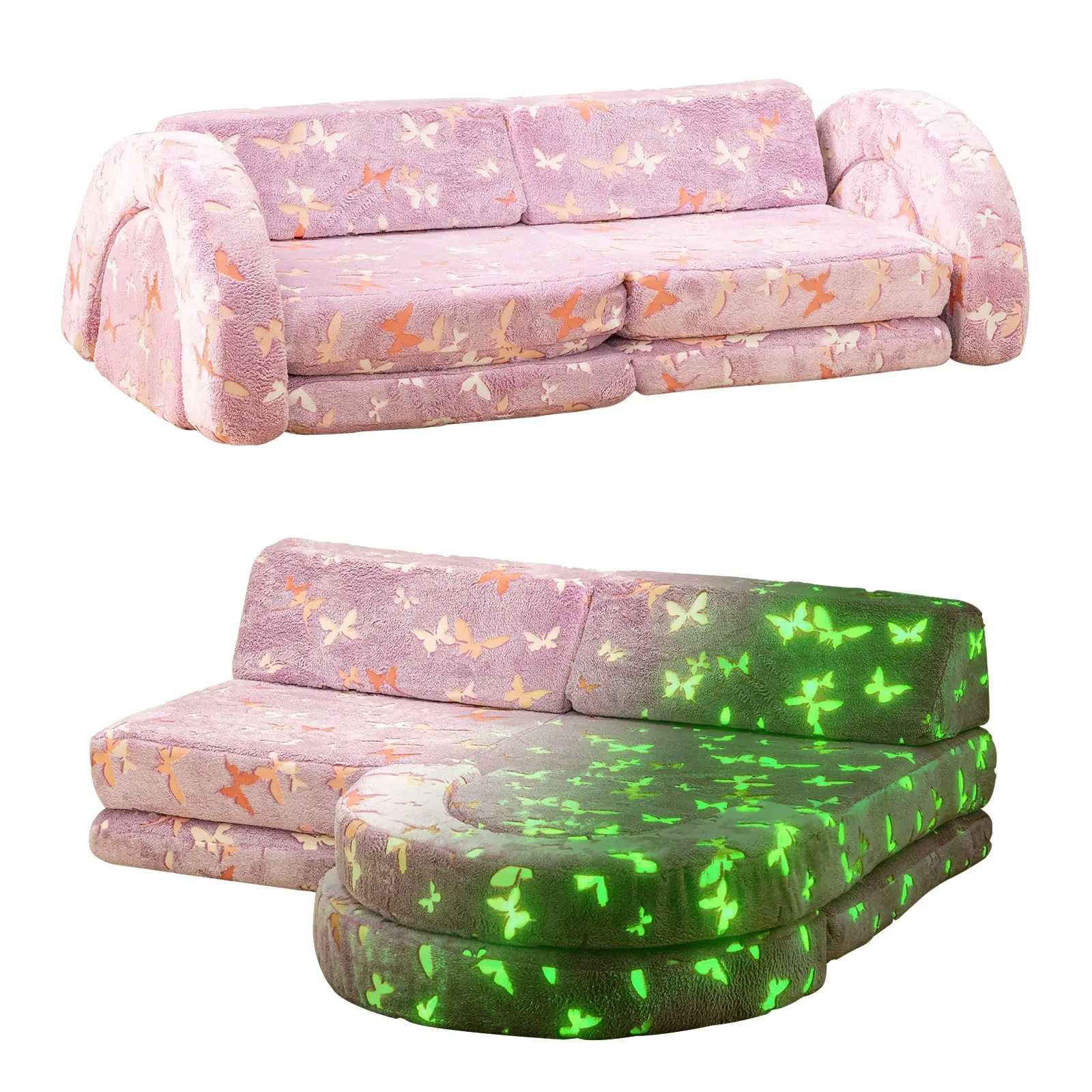 Lamerge Nugget sofa, modular game sofa, convertible game castle sofa, instant rebound 28D foam sofa, game room sofa, bedroom furniture Upholstered Soft Couch living room furniture