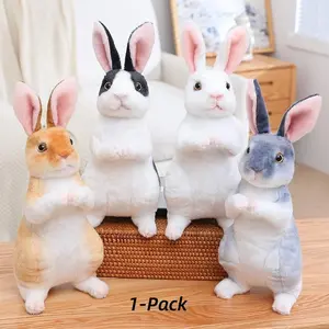 Cute Rabbit Design Plush Toy, 1 Count Soft Stuffed Animal Plushies, Cartoon Rabbit Doll for Home Decoration, Festival Gifts, Soft Cuddly Gift